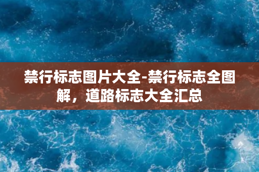 禁行标志图片大全-禁行标志全图解，道路标志大全汇总