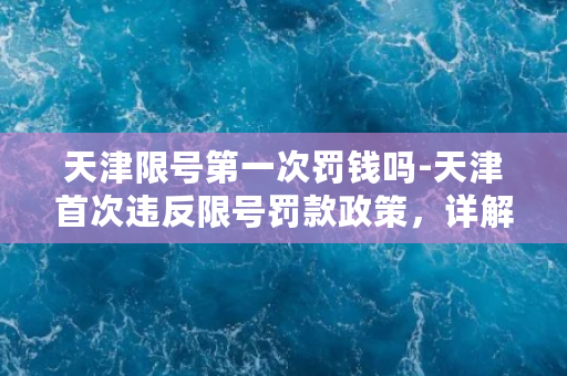 天津限号第一次罚钱吗-天津首次违反限号罚款政策，详解罚款金额和缴纳方式