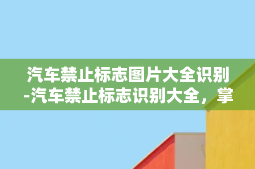 汽车禁止标志图片大全识别-汽车禁止标志识别大全，掌握图形含义，避免违规处罚